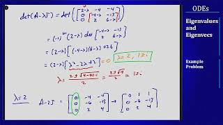 Differential Equations  Eigenvalues and Eigenvectors  Complex Example 1 [upl. by Ayomat]