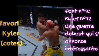 Rob Font vs Kyler Phillips  un combat captivant debout  mma ufc [upl. by Enyamrahs]