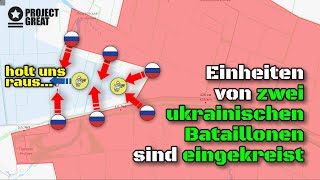 Einheiten zweier ukrainischer Bataillone sind in der Nähe von Awdijiwka eingekesselt Frontbericht [upl. by Maire]