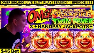 ✦3 HANDPAY JACKPOTS✦ On High Limit Konami Slot Machine  Up To 45 Bet Bonus Season1  Episode 13 [upl. by Nicks]