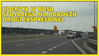 Lubin Zderzenie dwóch busów na S3 [upl. by Enerehs]