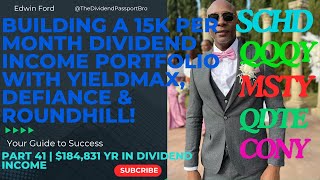 Building A 15k Per Month Dividend Income Portfolio With YieldMax Defiance amp Roundhill 10222024 [upl. by Cagle105]