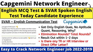 Capgemini Round 1 amp 2 Exam Result Out Next English MCQ Test amp SVAR Spoken English Test Preparation [upl. by Inait141]