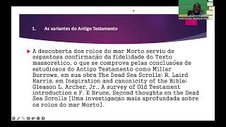 SUPERIOR EM TEOLOGIABIBLIOLOGIAVARIANTES TEXTUAL PARTE 1 [upl. by Anairad]