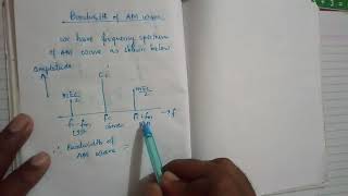 Bandwidth of AM Frequency Spectrum of AM Amplitude Modulation  Sidebands in AM [upl. by Acisse]