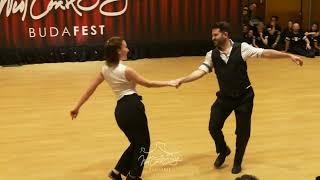 Improv West Coast Swing Dance  Ben Morris amp Victoria Henk  Budafest 2024 Pro Demos [upl. by Amitarp101]