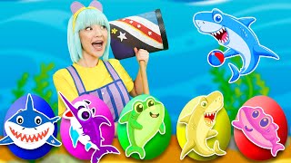 Surprise Eggs  Baby Shark Song  TigiBoo [upl. by Eednar]