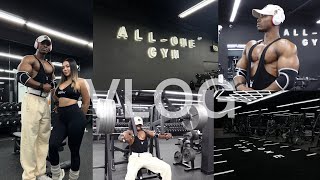 VLOG Doing my boyfriends off season chest workout routine [upl. by Blanc]