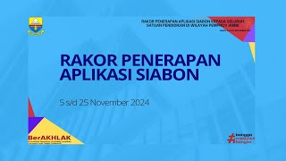 Rakor Penerapan Aplikasi SiAbon SMASMKSLB seTanjung Jabung Barat [upl. by Kiefer]