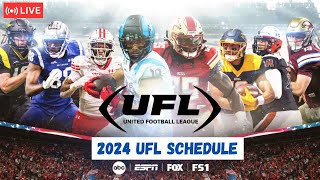 2024 UFL dates times and TV channels [upl. by Naggem]