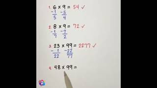 9999999999 સાથે ગુણાકાર maths multiplication students mathtricks easymaths mathsmagictricks [upl. by Elbon]