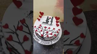 anniversary cake design easy decorations shortsfeed viral tending [upl. by Hezekiah143]