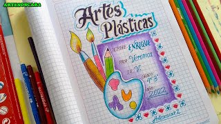 COMO DIBUJAR una CARATULA DE ARTES PLASTICAS  covers [upl. by Katheryn977]