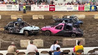 72323 Menard County Fair Demo Derby Modified Compacts [upl. by Natie]