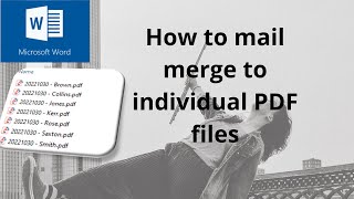 Mail Merge to Multiple PDFs Create Customized Documents in Seconds [upl. by Hilly448]