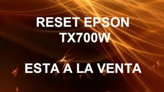 reset epson tx700w [upl. by Mintun]