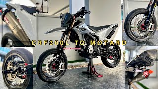 รีวิว crf300l แต่ง motard และ เสียงท่อ yushimura [upl. by Mariellen]