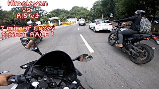 Old BRS is back with the Street Race  R15 v3 vs Himalayan [upl. by Monarski]