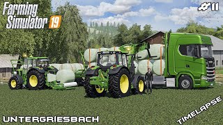 Making clover bales w MrsTheCamPeR  Animals on Untergriesbach  Farming Simulator 19  Episode 11 [upl. by Ricker]