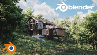 Easy Realistic Architecture And Environments  Beginner Blender course [upl. by Elleb]