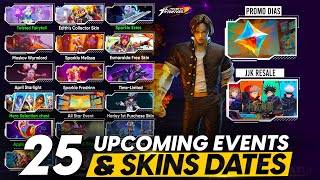 ALL 25 UPCOMING EVENTS  KOF 3  PROMO DIAMONDS  JJK RESALE AND MORE [upl. by Nosidam770]