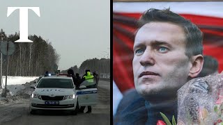 Police in Yekaterinburg prevent people from laying flowers in memory of Navalny [upl. by Wallford]