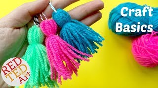 How to make a Tassel  Quick amp Easy Yarn Tassel DIY  CRAFT BASICS [upl. by Enirac]