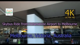 Skybus Sideview from Tullamarine Airport to Melbourne Southern Cross Station in 4K [upl. by Susannah]