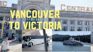 Vancouver Terminal Avenue to Victoria  BC ferries connector BC ferry TsawwassenSwartz Bay  easy [upl. by Paolo497]