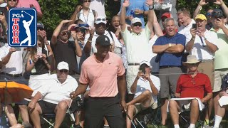 Tiger Woods buries 28footer for eagle at TOUR Championship 2018 [upl. by Christan]