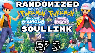 Pokemon Brilliant Diamond RANDOMIZED SOULLINK NUZLOCKE  EP3 GYM BATTLES [upl. by Afas]