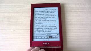 Sony PRST1 Ereader lettertype veranderen Fonts [upl. by Laris]