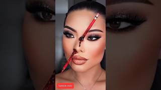 Pencil pierced nose makeup Halloween 🩸 sephora ulta trending makeuptutorial halloween sfx [upl. by Inoy658]