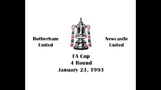 FA Cup 19921993 4 Round Rotherham United  Newcastle United Highlights [upl. by Queri]