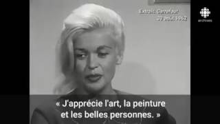 VERY RARE JAYNE MANSFIELD INTERVIEW FRENCH CANADA [upl. by Musser]