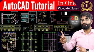 AutoCAD 2024 Tutorial For Beginners  Submission Drawing 4 Hours [upl. by Annaohj389]