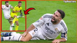 Dani Carvajal š¢ HORRIFIC LEG INJURY vs Villarreal š‘ Dani Carvajal injury [upl. by Kuehnel]