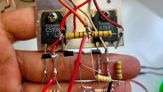 DIY basic driver Amplifier modified pagarigan amp using c5198 a1941 Toshiba 600w max [upl. by Oilime463]