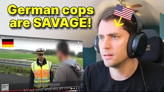 American reacts to German Police teach these GROWN MEN a lesson [upl. by Brunhilda367]