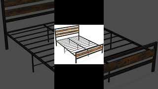 California King Bed Frame  Metal Platform Bed Base  Easy Assembly  Heavy Duty  Black [upl. by Backler]