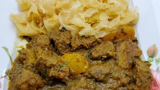 Trini style Curried Beef and AlooPotato with Paratha RotiBuss up Shut [upl. by Pool]