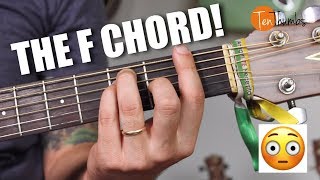 How to play the F Chord for Beginners  Easy BeginnerGuitar Tutorial [upl. by Swanhildas]