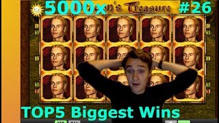 TOP5 Biggest Wins  TheBestMoments 26 Super Mega Win 5000X [upl. by Enoob]