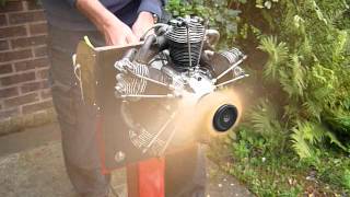 Moki 215cc 5 cylinder radial engine [upl. by Lusar]