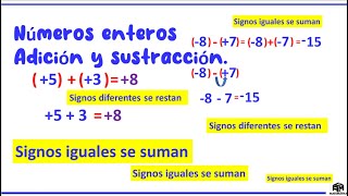 NÚMEROS ENTEROS ADICIÓN Y SUSTRACCIÓN  3ero de primaria [upl. by Georgena381]