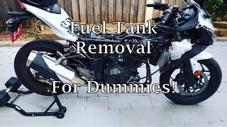 Ninja 300 Fuel Tank Removal Step By Step [upl. by Kinch]