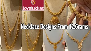 Joyalukkas Daily Wear amp Party Wear Gold Necklace Beautiful Designs with weight shoppingsprees [upl. by Larimore]