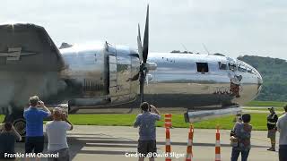 Boeing B29 Superfortress Engine Start and Take Off [upl. by Adekan]