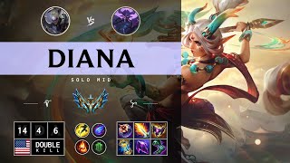 Diana Mid vs Kassadin  NA Challenger Patch 1412 [upl. by Lauer878]