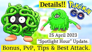 Upcoming Spotlight Hour Details Pokemon Go  Tangela Spotlight Hour  Shiny Tangela Pokemon Go [upl. by Mrots]